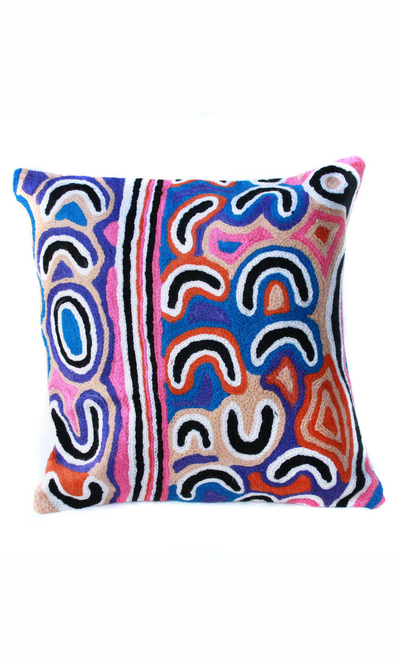 Aboriginal Art Cushion Cover by Judy Watson