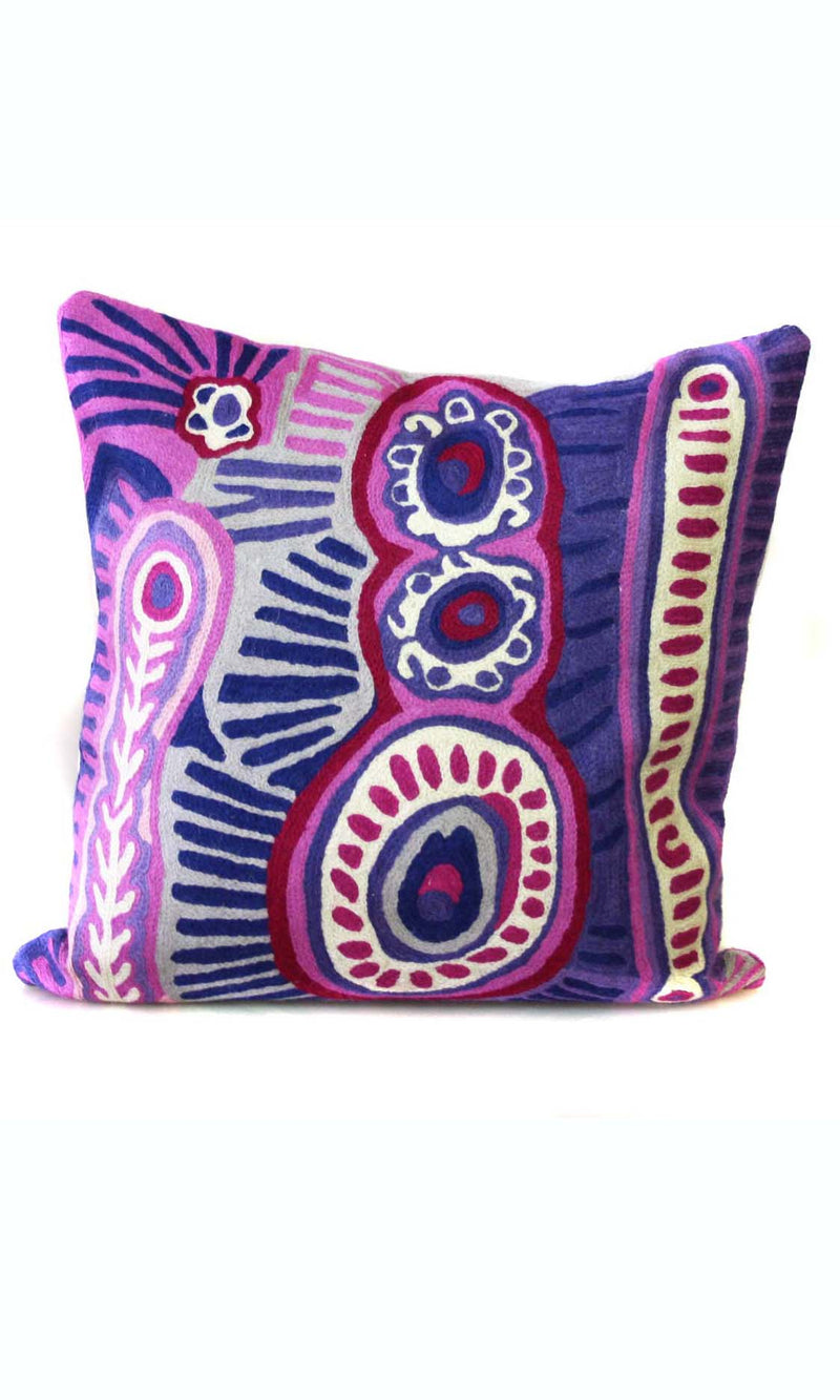 Aboriginal Art Cushion Cover by Murdie Nampijinpa Morris
