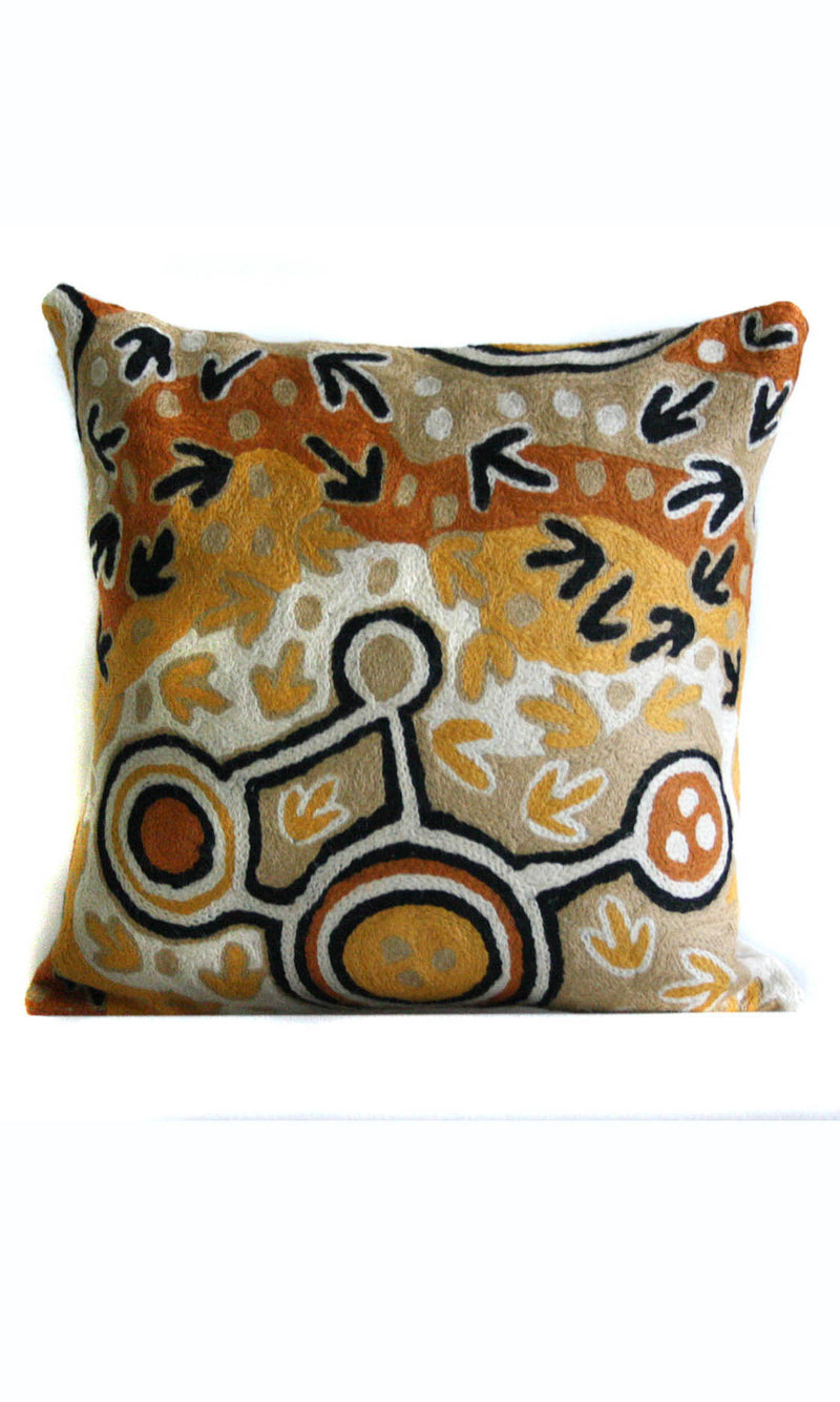 Aboriginal Art Cushion Cover by Pauline Napijinpa Singleton