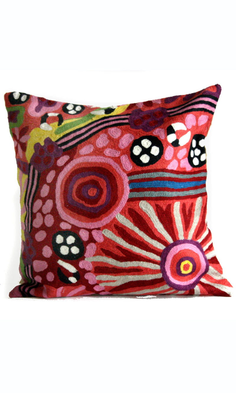 Aboriginal Art Cushion Cover by Damien & Yilpi Marks