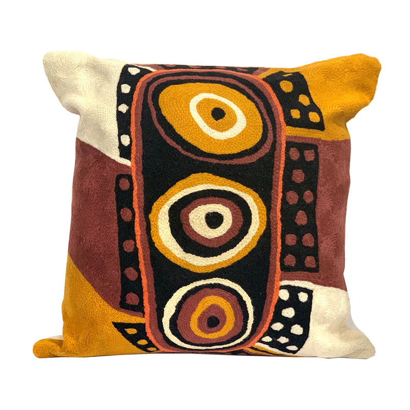 Aboriginal Art Cushion Cover by Nina Puruntatameri