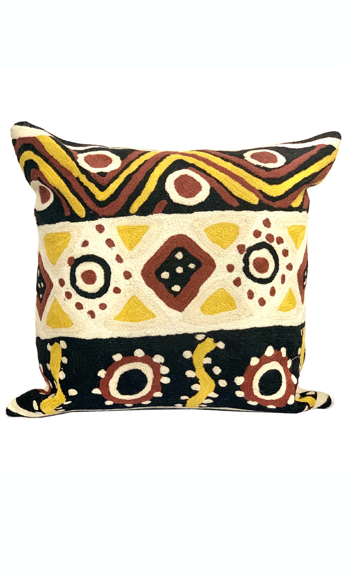 Aboriginal Art Cushion Cover by Susan Wanji Wanji