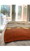 Aboriginal Art Cotton Throw by Damien and Yilpi Marks