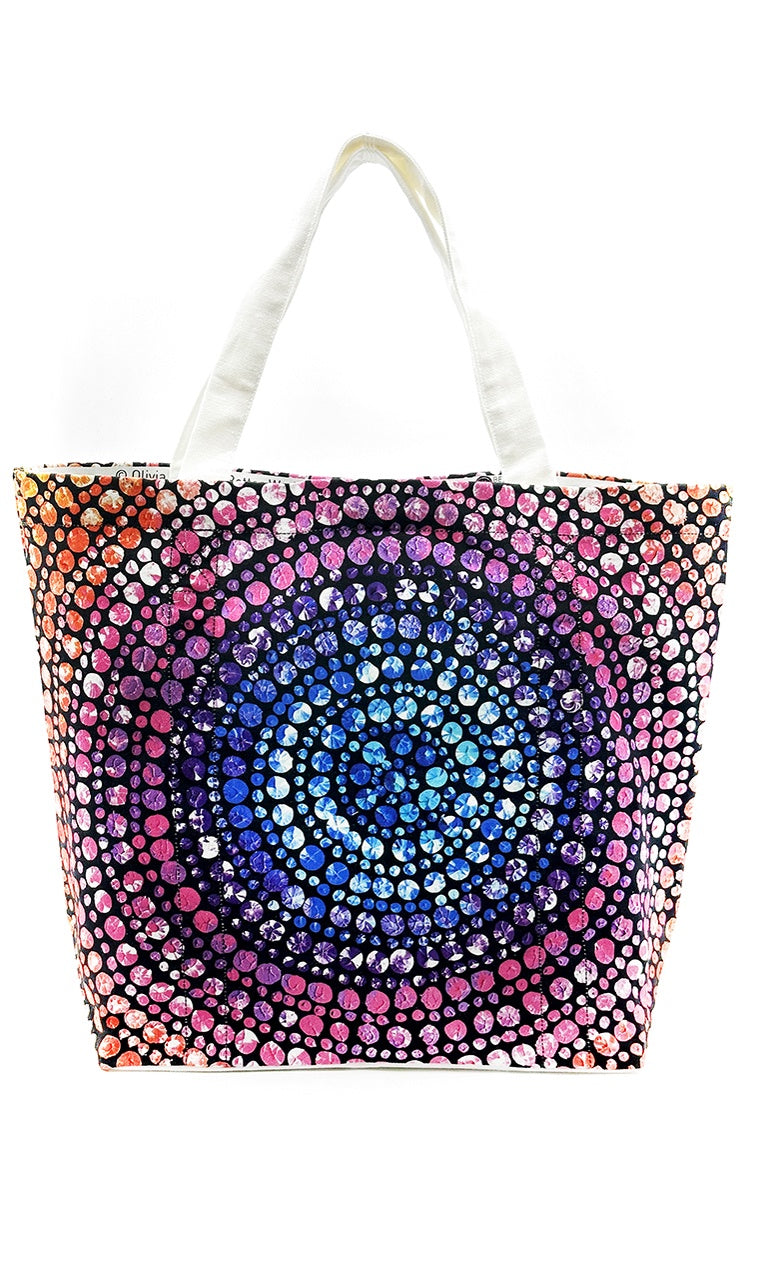 Aboriginal Art Canvas Big Tote Bag by Olivia Wilson