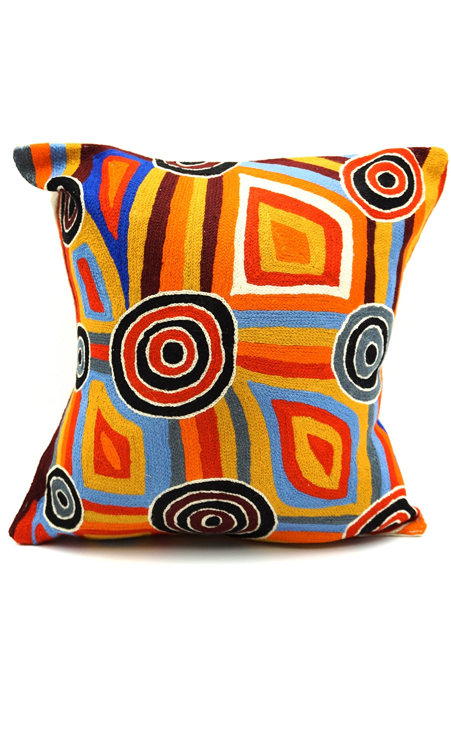 Aboriginal Art Cushion Cover by Mary Napangardi Brown