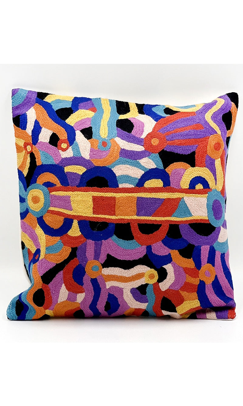 Aboriginal Art Cushion Cover by Nora Nyutjanka Davidson