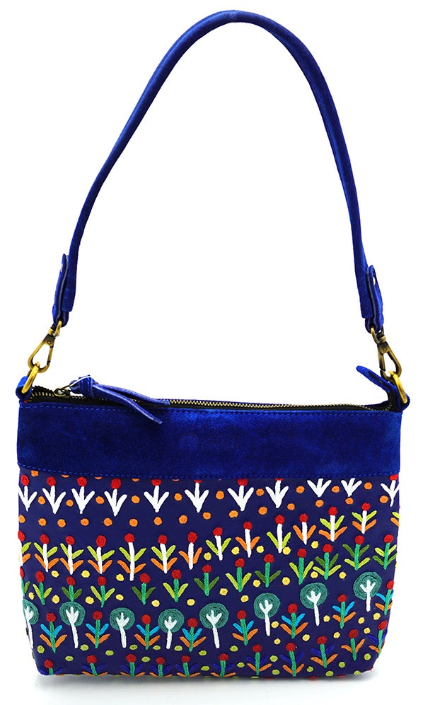 Aboriginal Art Leather Handbag Embroidered by Rosie Ross (3)