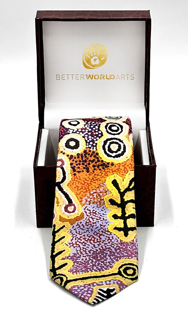 Aboriginal Art Tie - Boxed by Paddy Stewart