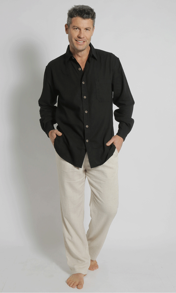 Hemp Rayon Shirt Long Sleeve Classic, More Colours