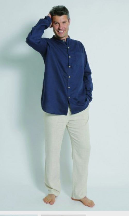 Hemp Cotton  Grandpa Shirt Long Sleeve, More Colours