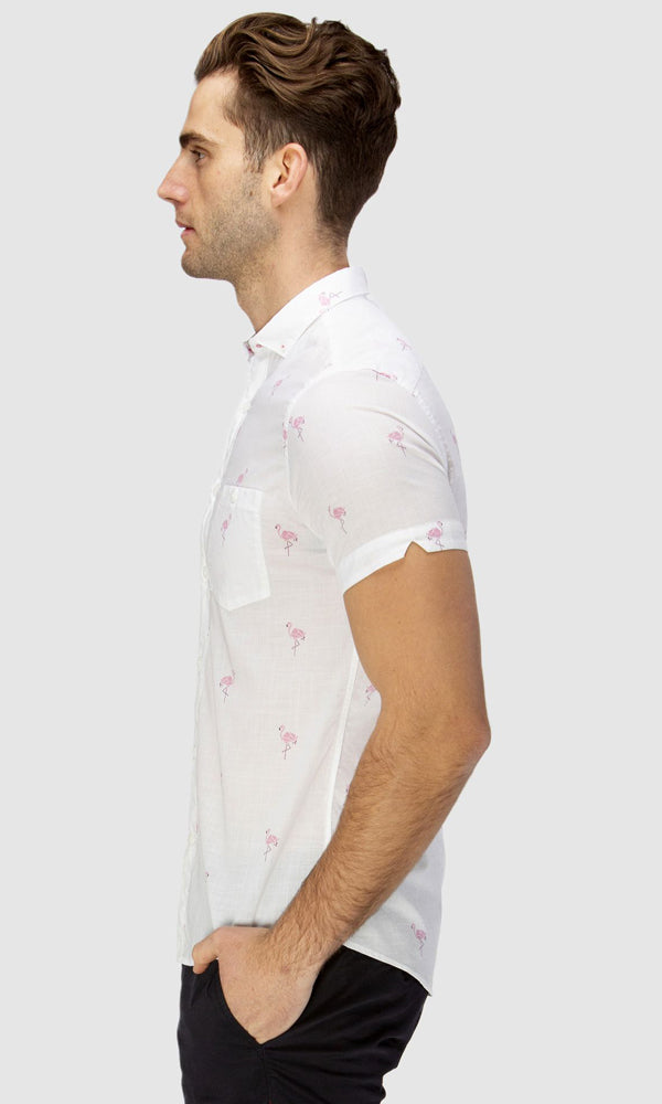 Cotton Shirt Flamingo Pink