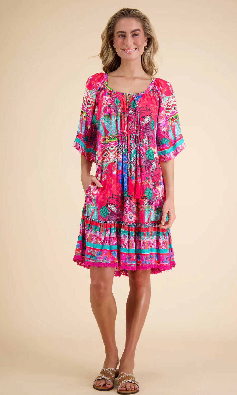 Rayon Shirred Dress Carrie, More Colours