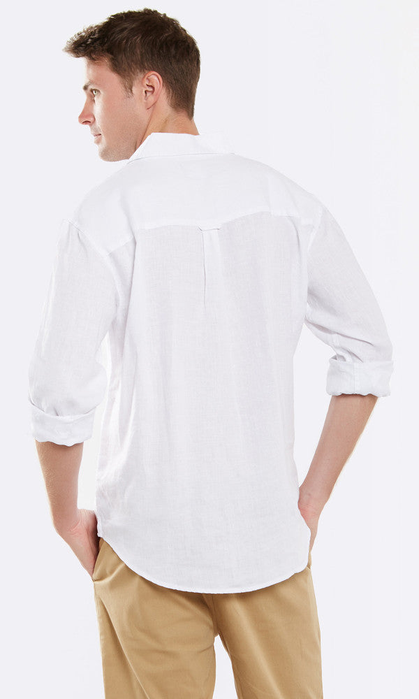 Linen Shirt Long Sleeve White.