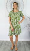 Rayon Dress Short Diva Forest, More Colours