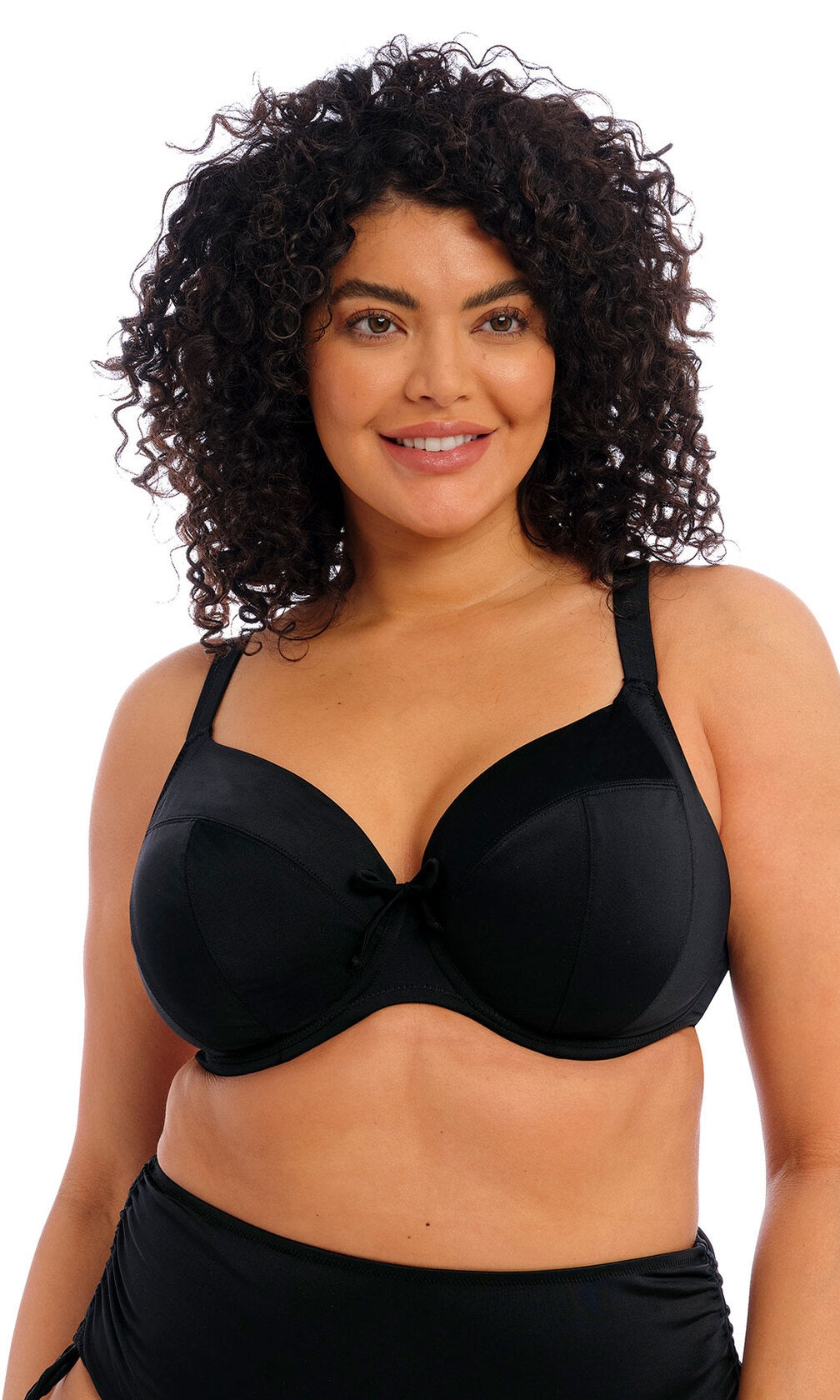Plain Sailing Black UW Plunge Bikini Top, Special Order E Cup to JJ Cup
