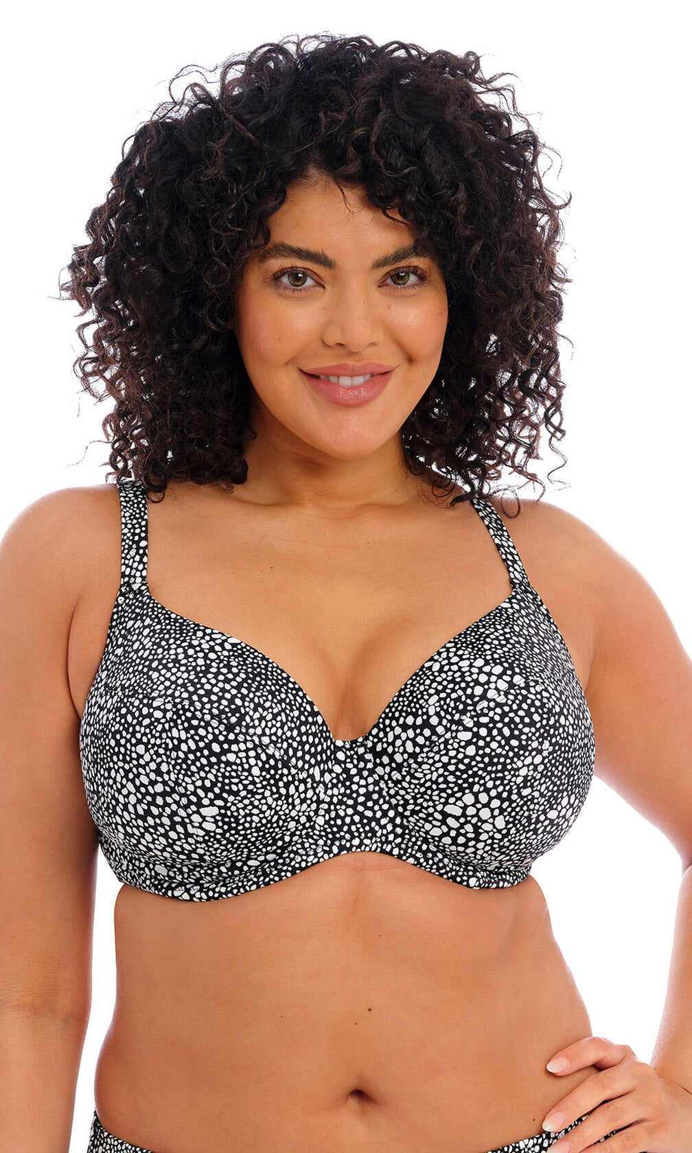 Pebble Cove Black UW Plunge Bikini Top, Special Order E Cup to JJ Cup