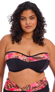 Cabana Nights Multi UW Bandeau Bikini Top, Special Order DD Cup to HH Cup