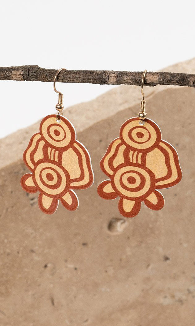 Aboriginal Art Earrings My Mother Earth Cut Out