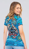 Aboriginal Art Ladies Fitted Polo First Nation Voice