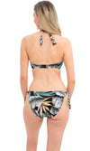 Bamboo Grove Jet UW Halter Bikini Top, Special Order D Cup to H Cup