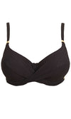 Ottawa Black UW Wrap Front Full Cup Bikini Top, Special Order D Cup to H Cup