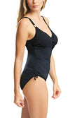 Ottawa Black UW Twist Front Suit, More Colours, Special Order D Cup to GG Cup