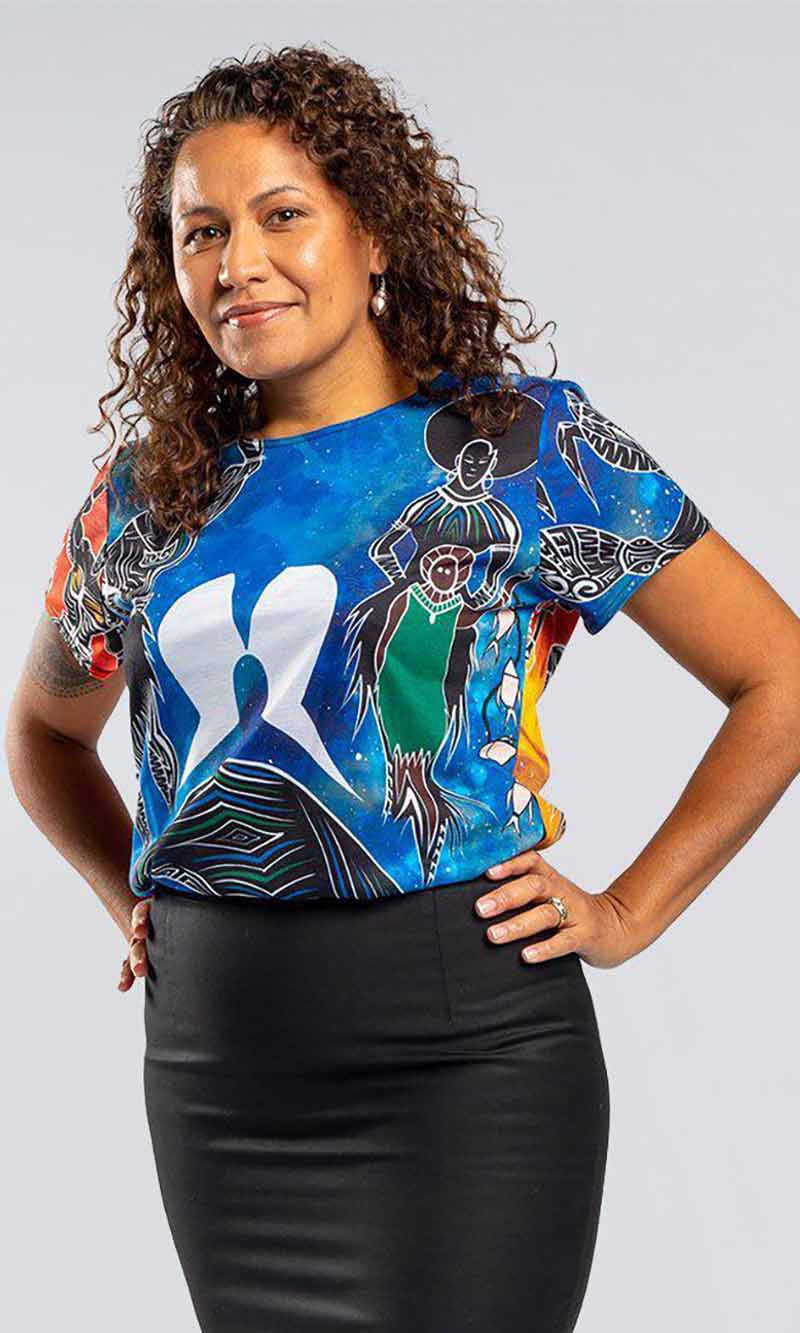 Aboriginal Art Fashion Top Backburn Healing - Sea Lifestyle