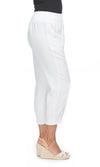 Linen Pant Jersey Waist White