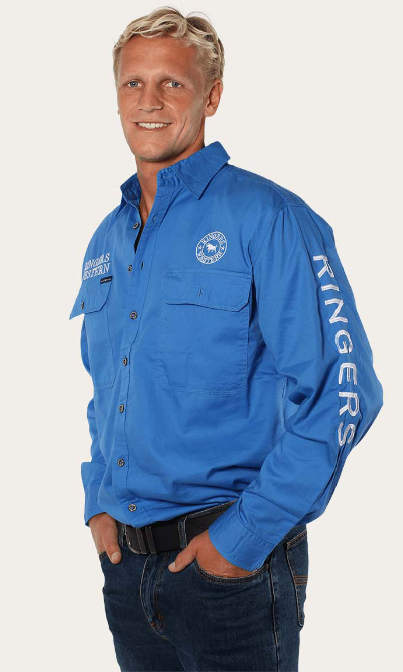 Hawkeye Mens Full Button Workshirt, More Colours