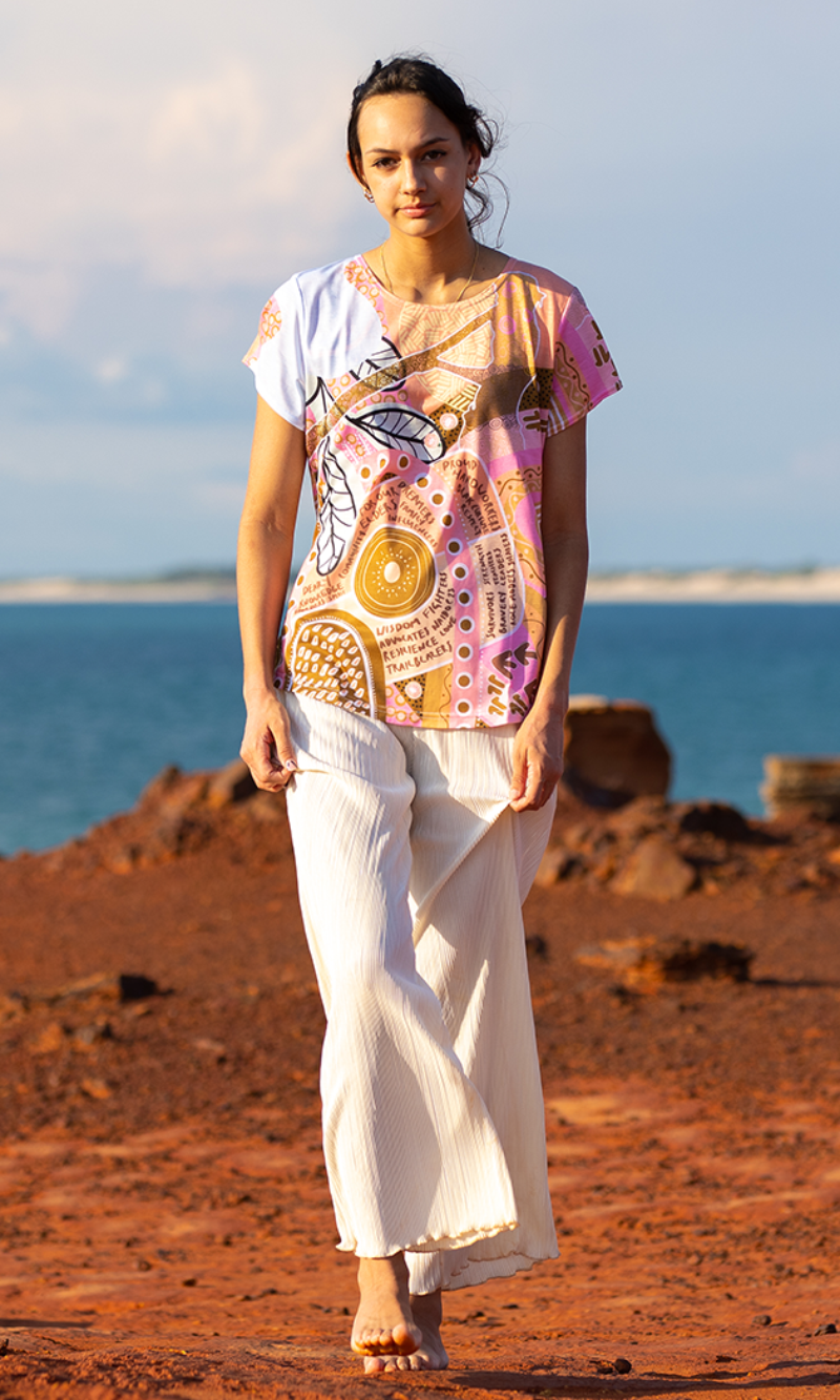 Aboriginal Art Fashion Top In Their Footsteps