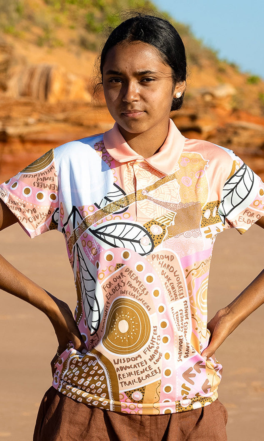 Aboriginal Art Kids Unisex Polo In Their Footsteps