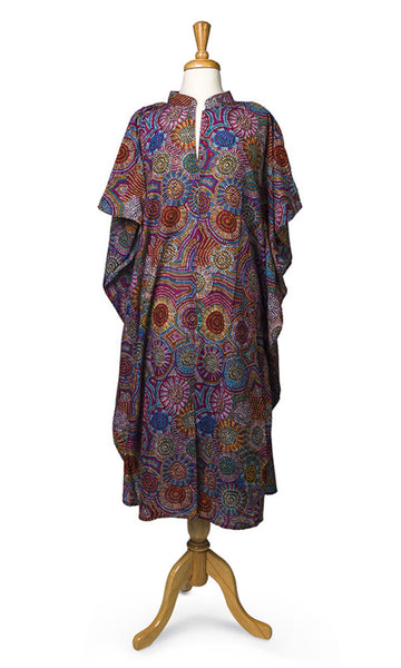 Cotton Aboriginal Art Long Kaftan by Tina Martin – Azure Beach and ...