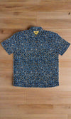 Bamboo Men's Shirt Aboriginal Art Bush Banana Blue