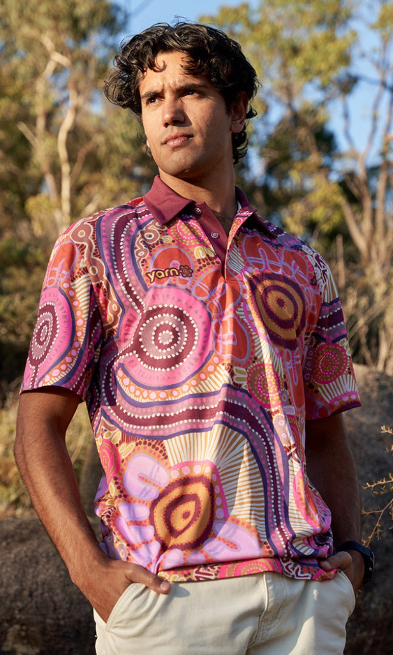 Aboriginal Art Unisex Polo Koorliny