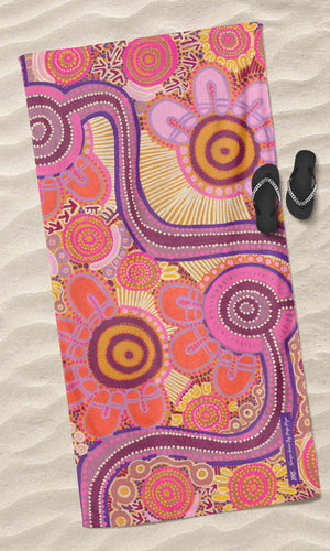 Aboriginal Art Beach Towel Koorliny