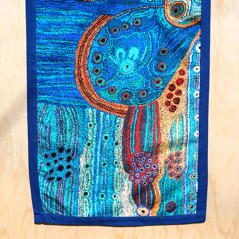 Aboriginal Art Cotton Table Runner by Julie Woods