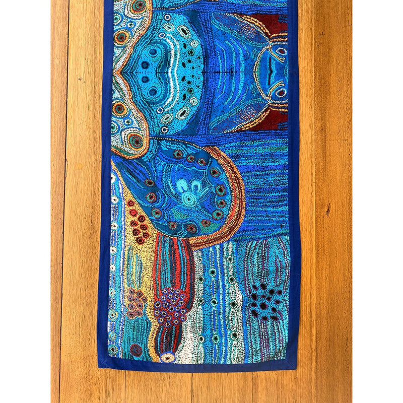 Aboriginal Art Cotton Table Runner by Julie Woods