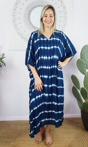 Rayon Kaftan Long Nirvana Tie Dye, More Colours