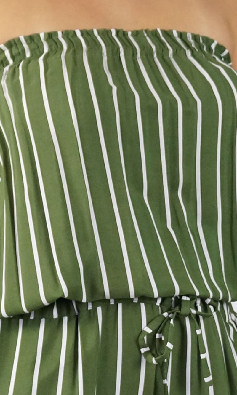 Rayon Jumpsuit Long Bandeau New Stripes, More Colours