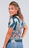 Aboriginal Art Ladies Fitted Polo Our Beautiful Country