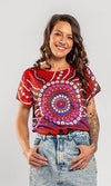 Aboriginal Art Fashion Top Because of Her we Can