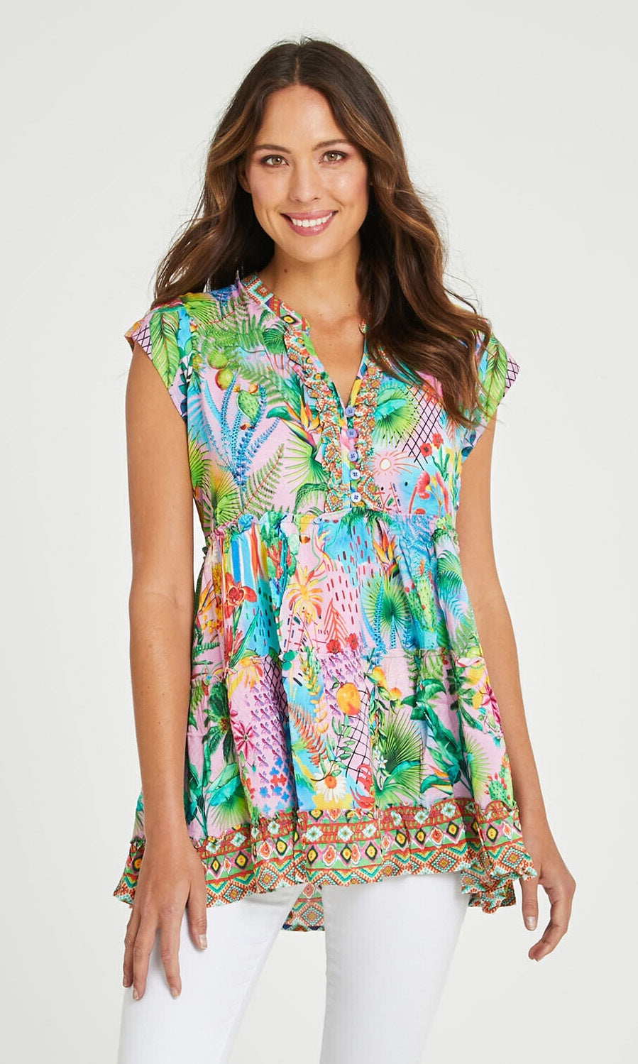 Rayon Tunic Libby Orchid