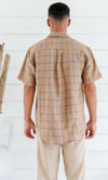 Hemp Plaid Short Sleeve Shirt, More Colours