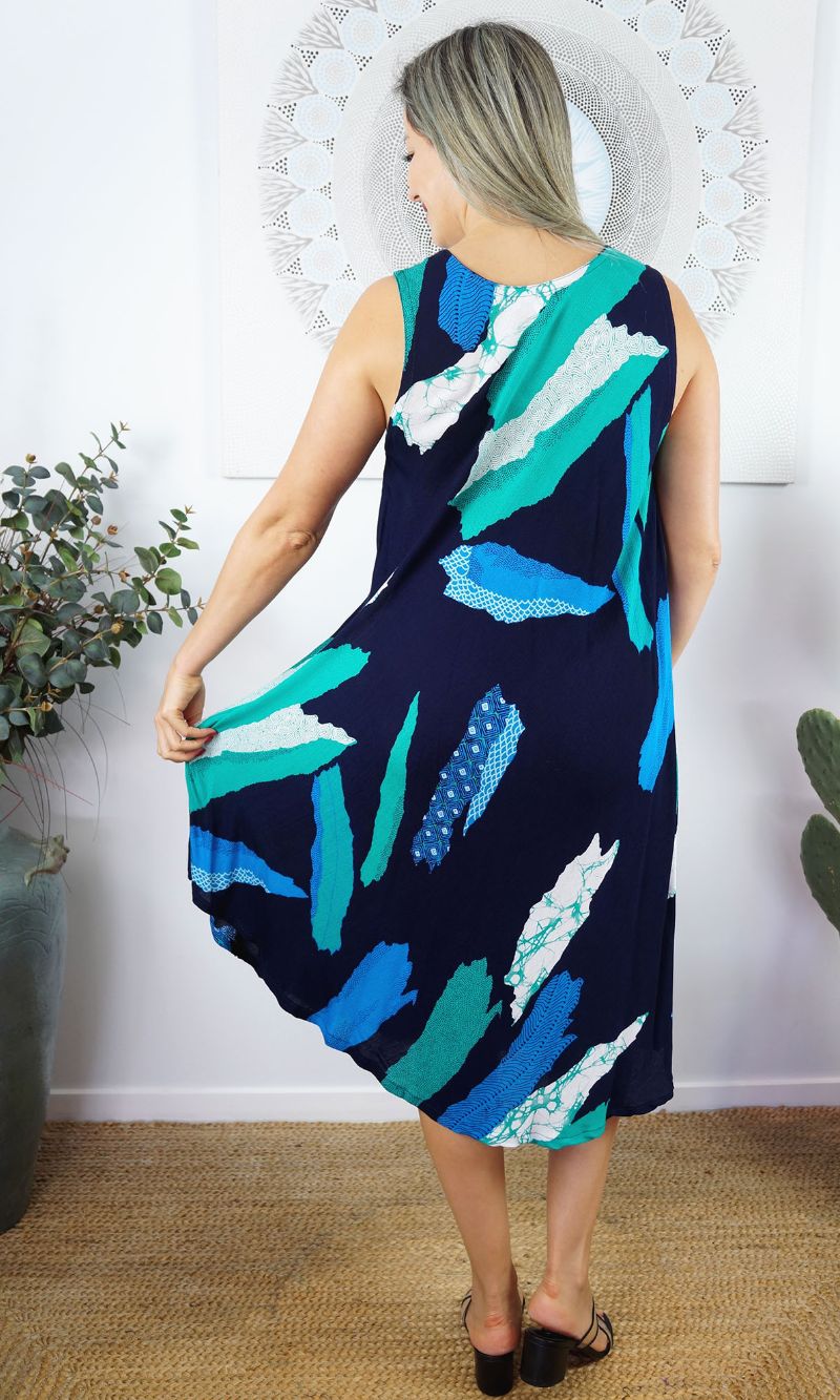 Rayon Dress Niche Abstract, More Colours
