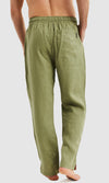 Linen Pants Relaxed Fit Olive