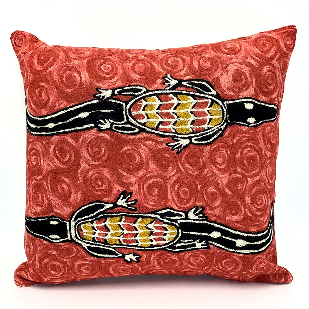 Aboriginal Art Cushion Cover by Edward Malati Yunupingu