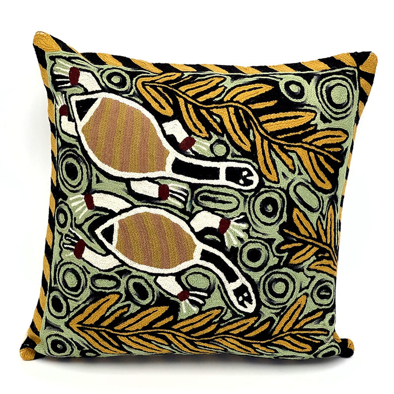 Aboriginal Art Cushion Cover by Virginia Gallarla