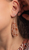 Aboriginal Art Earrings Naree Budjong Djara Two Tone