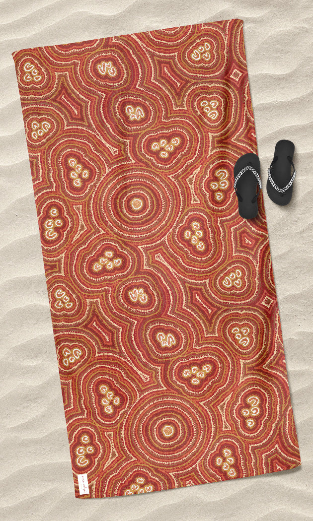 Aboriginal Art Beach Towel Lappi Lappi