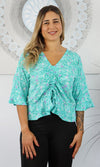 Rayon Top Ruched Babyflower, More Colours